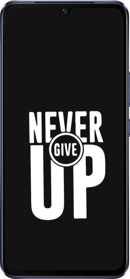 Силиконовый чехол Никогда не сдавайся для Vivo V21 - 4572u-2368 изображение 