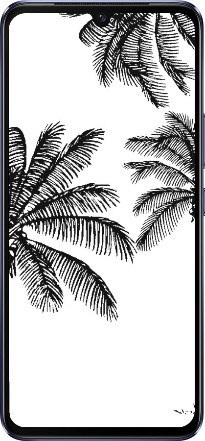 Силиконовый чехол Пальмы1 для Vivo V21 - 4634u-2368 изображение 