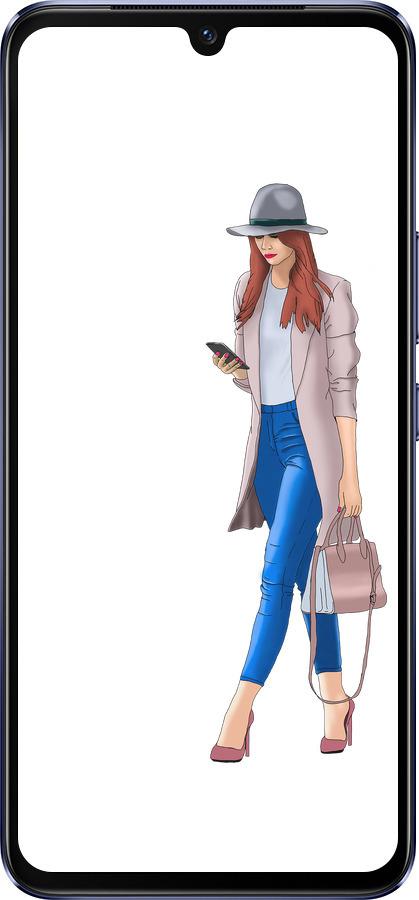 Силиконовый чехол Девушка 1 для Vivo V21 - 4751u-2368 изображение 