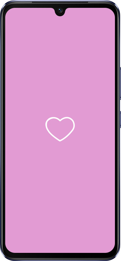 Силиконовый чехол Сердце 2 для Vivo V21 - 4863u-2368 изображение 