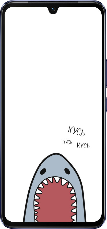 Силиконовый чехол Акула для Vivo V21 - 4870u-2368 изображение 