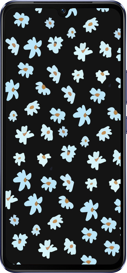 Силиконовый чехол Цветочный для Vivo V21 - 4900u-2368 изображение 