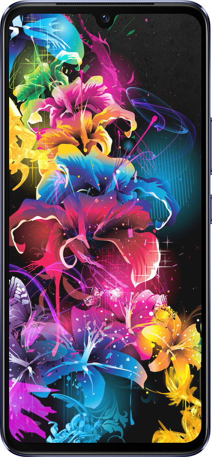 Силиконовый чехол Абстрактные цветы для Vivo V21 - 511u-2368 изображение 