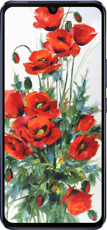 Силиконовый чехол Маки для Vivo V21 - 523u-2368 изображение 