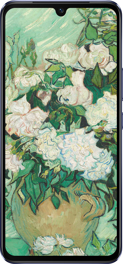 Силиконовый чехол Винсент Ван Гог. Ваза с розами для Vivo V21 - 5543u-2368 изображение 