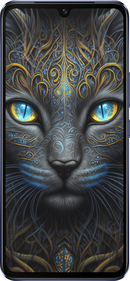 Силіконовий чехол Кішка для Vivo V21 - 5548u-2368 изображение 