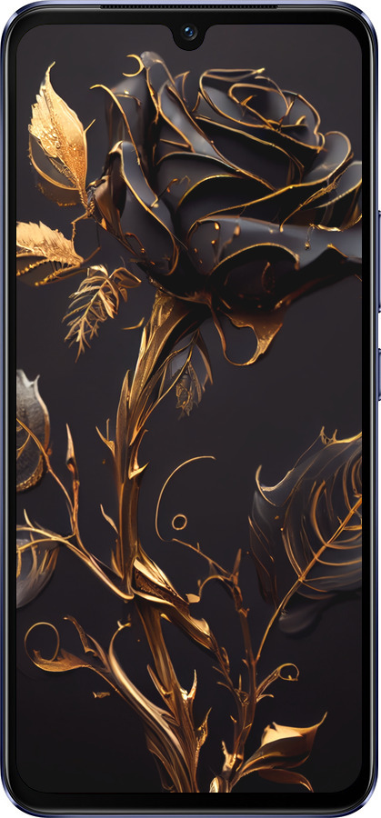 Силиконовый чехол Роза 3 для Vivo V21 - 5552u-2368 изображение 