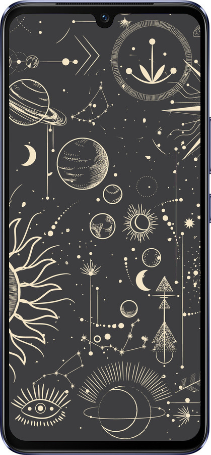 Силиконовый чехол Фаза луны для Vivo V21 - 5605u-2368 изображение 