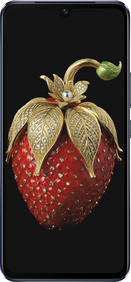 Силиконовый чехол Клубника v3 для Vivo V21 - 5638u-2368 изображение 