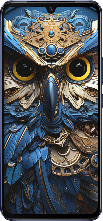 Силиконовый чехол Сова v2 для Vivo V21 - 5649u-2368 изображение 