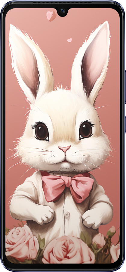 Силиконовый чехол Зайчик для Vivo V21 - 5669u-2368 изображение 