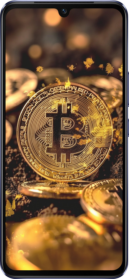 Силіконовий чехол Золота лихоманка біткойна для Vivo V21 - 6089u-2368 изображение 