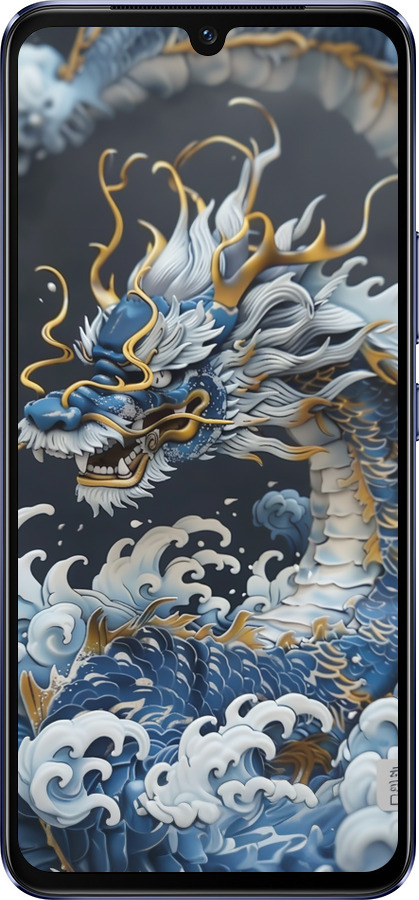 Силіконовий чехол Водяний дракон для Vivo V21 - 6113u-2368 изображение 