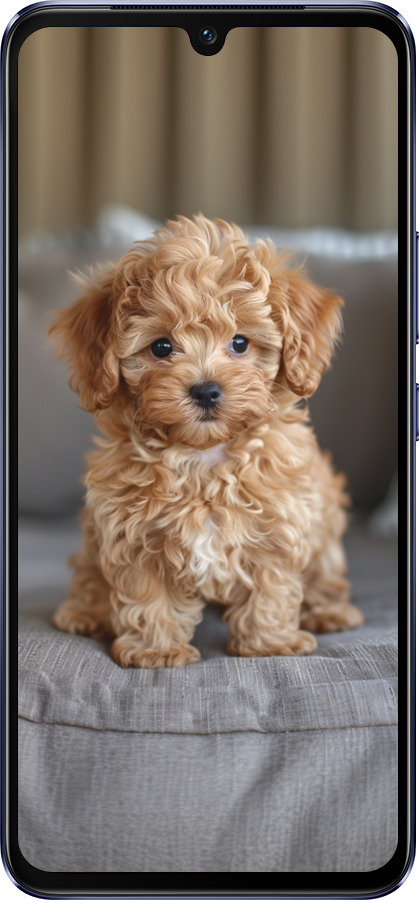 Силиконовый чехол Mini-maltipoo для Vivo V21 - 6158u-2368 изображение 