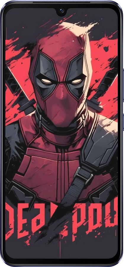 Силиконовый чехол Дедпул для Vivo V21 - 6293u-2368 изображение 