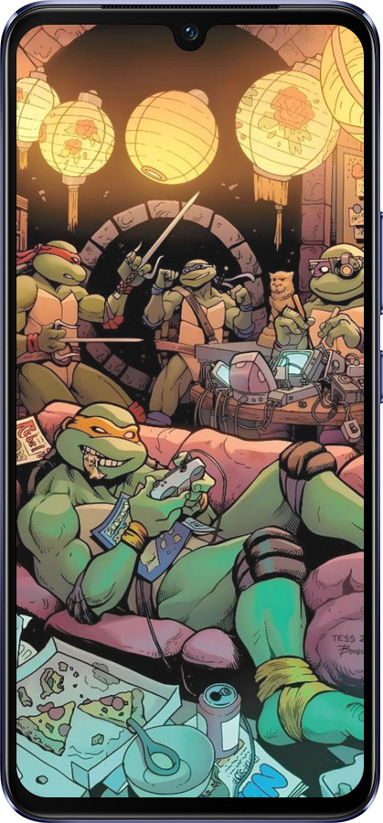 Силиконовый чехол Черепашки нинзя для Vivo V21 - 6346u-2368 изображение 