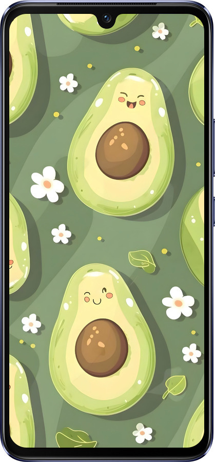 Силиконовый чехол Авокадо для Vivo V21 - 6380u-2368 изображение 
