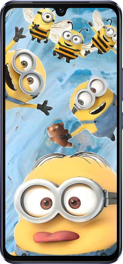 Силиконовый чехол Миньоны для Vivo V21 - 6386u-2368 изображение 