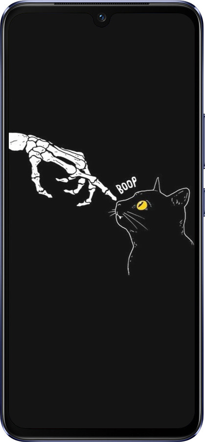 Силиконовый чехол Кошка для Vivo V21 - 6505u-2368 изображение 