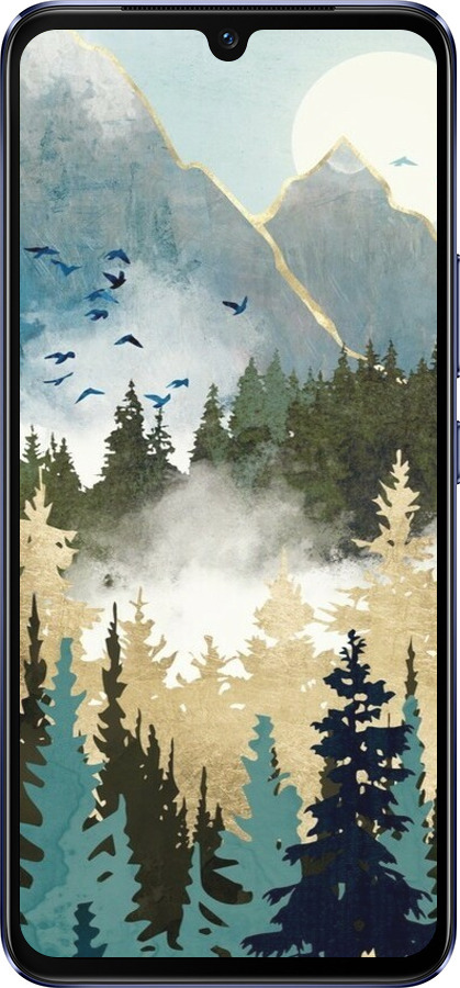 Силиконовый чехол С изображением лесного пейзажа для Vivo V21 - 6548u-2368 изображение 