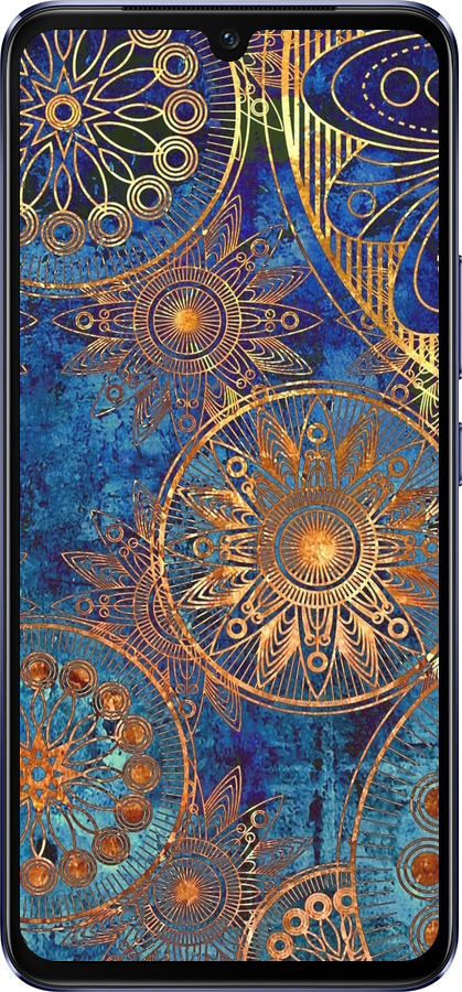 Силіконовий чехол Золотий візерунок для Vivo V21 - 678u-2368 изображение 