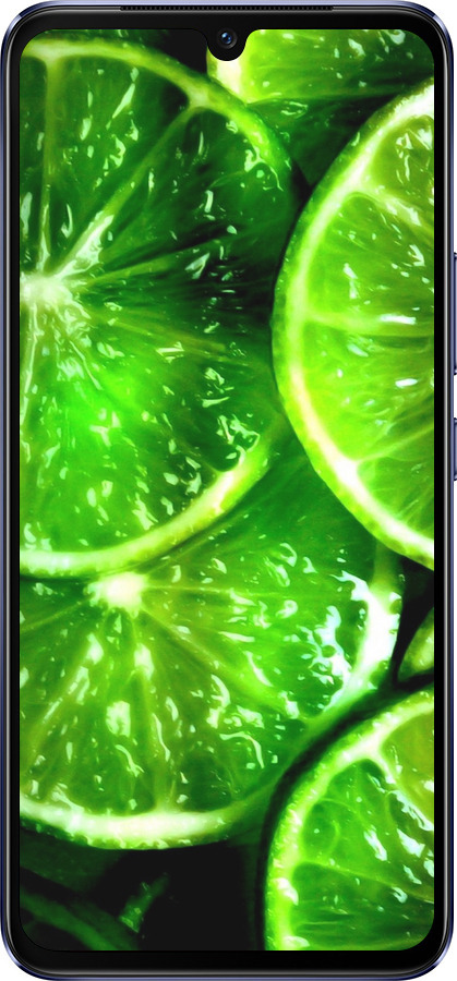 Силиконовый чехол Зелёные дольки лимона для Vivo V21 - 852u-2368 изображение 