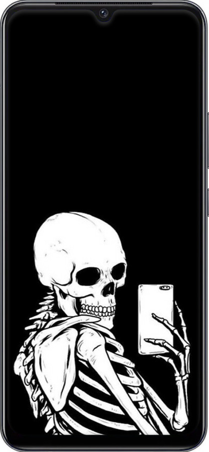 TPU чехол Скелет робить Selfie для Vivo V21E - 6535b-2375 изображение 