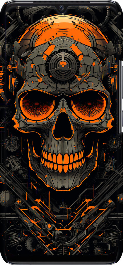 3D пластиковый матовый чехол Череп для Vivo V21E - 5952m-2375 изображение 