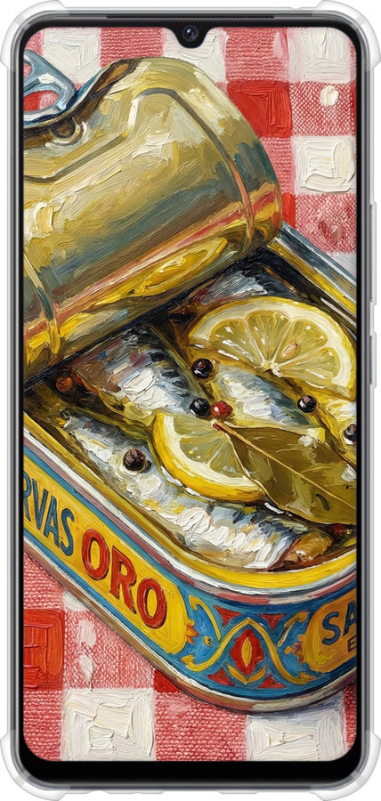 Силикон с усиленными углами чехол Vintage Sardine Tin Phone для Vivo V21E - 6772sp-2375 изображение 