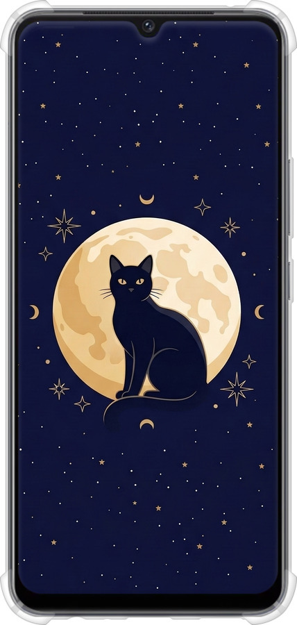 Силикон с усиленными углами чехол Cute Cat Celestial/Witchy для Vivo V21E - 6787sp-2375 изображение 