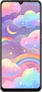 Силіконовий чехол Хмари та веселка для Vivo V21E - 6312u-2375 изображение 