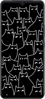 Силиконовый чехол С изображением кошек для Vivo V21E - 6470u-2375 изображение 