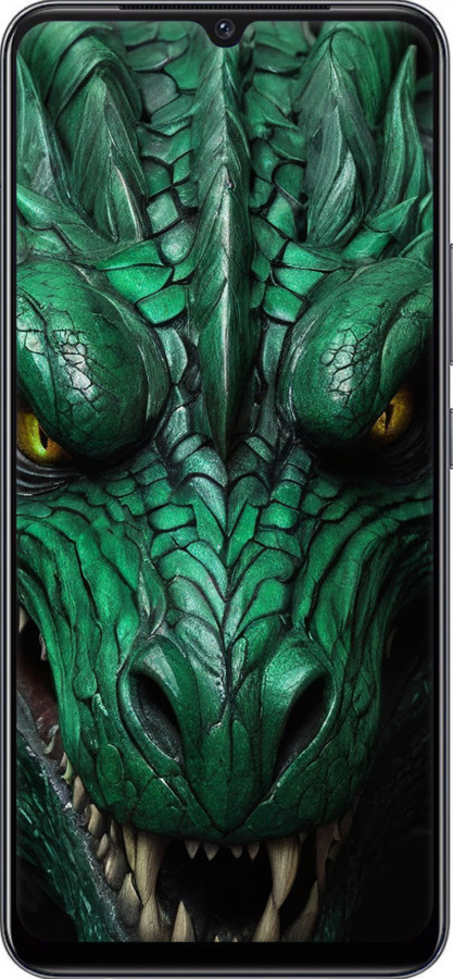 Силиконовый чехол Зелёный дракон v2 для Vivo V21E - 5817u-2375 изображение 