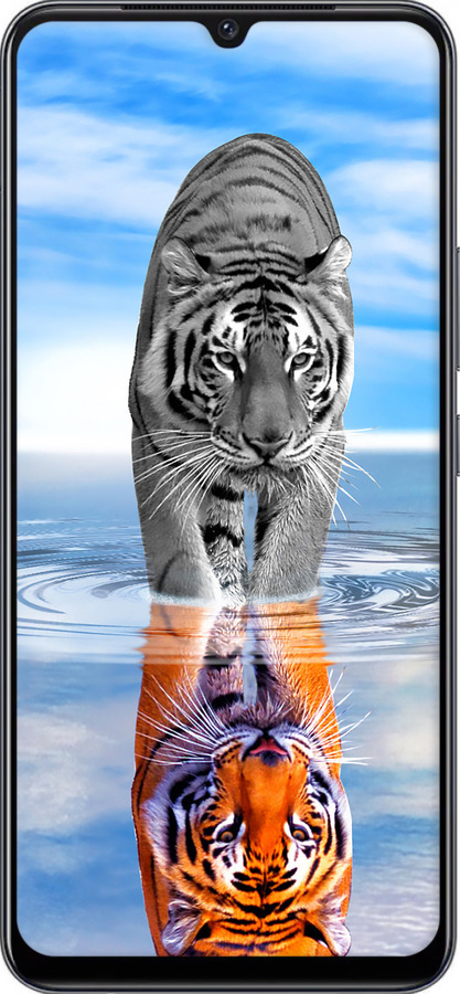 Силиконовый чехол Тигр для Vivo V21E - 6016u-2375 изображение 