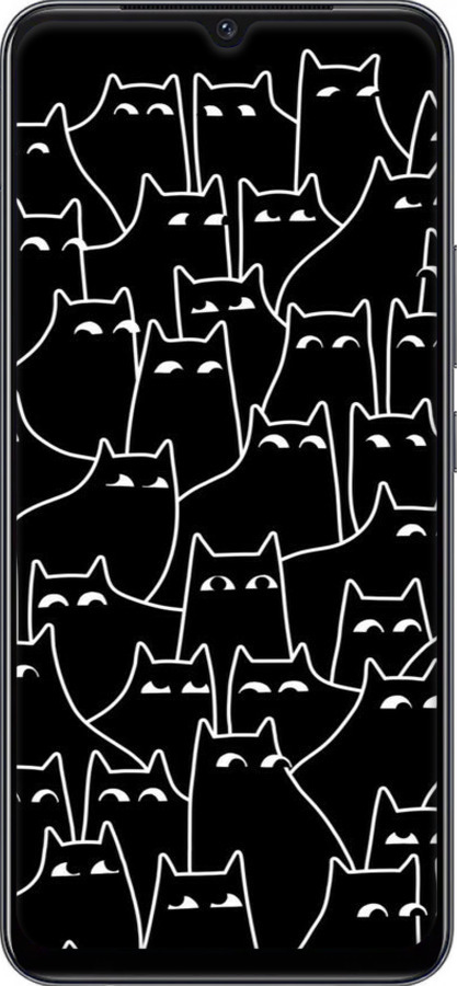 Силиконовый чехол С изображением кошек для Vivo V21E - 6470u-2375 изображение 