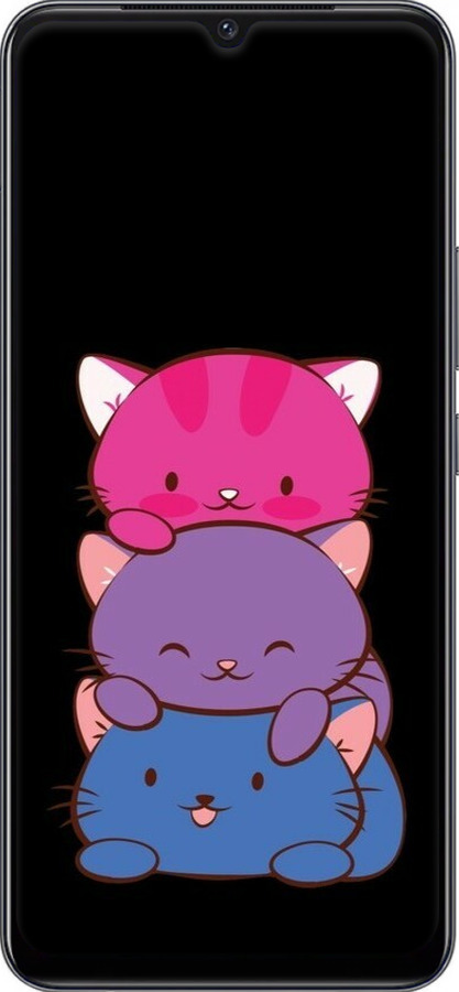 Силіконовий чехол Милі котятка для Vivo V21E - 6518u-2375 изображение 