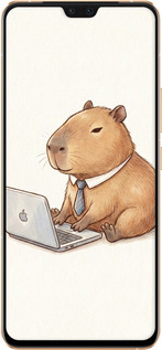 TPU чехол Funny Capybara CEO Working для Vivo V23 - 6777b-2642 изображение 