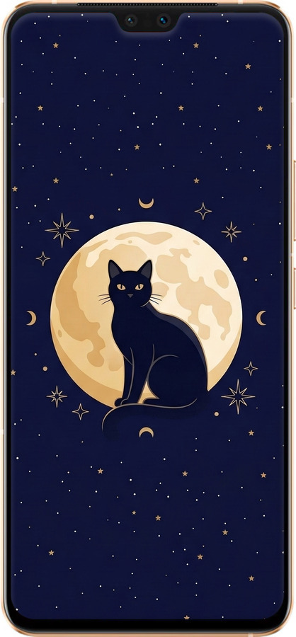 Силиконовый чехол Cute Cat Celestial/Witchy для Vivo V23 - 6787u-2642 изображение 