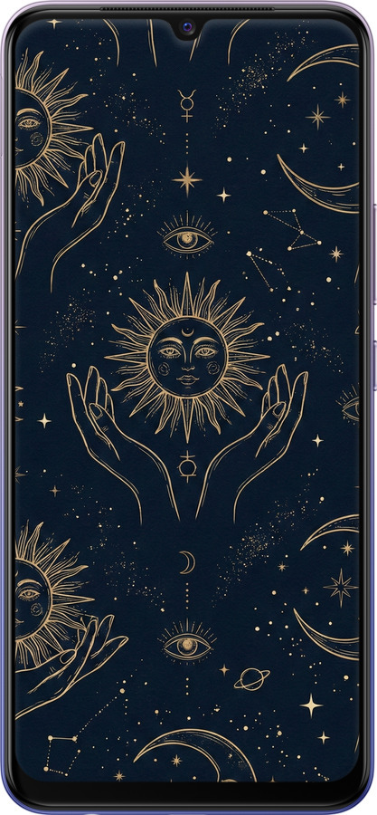 TPU чехол Celestial Harmony: Sun & Moon Gold Mystic Pattern для Vivo V20 - 6778b-2127 изображение 
