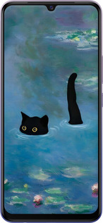2D пластиковий чехол Із зображенням кота та водяної лілії Monet для Vivo V20 - 6519t-2127 изображение 