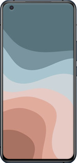 Силиконовый чехол С синими и розовыми волнами в стиле ретро для Vivo X50 - 6532u-1955 изображение 
