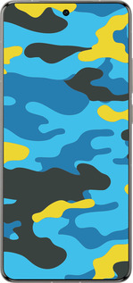Силіконовий чехол Жовто-блакитний камуфляж для Vivo X200 PRO - 1084u-3883 изображение 