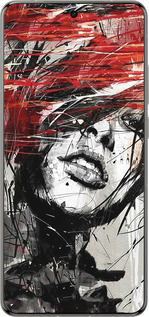 Силіконовий чехол Обличчя дівчини для Vivo X200 PRO - 1162u-3883 изображение 