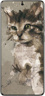 Силиконовый чехол Котёнок из пятен и линий для Vivo X200 PRO - 119u-3883 изображение 