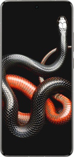 Силіконовий чехол Червоно-чорна змія на чорному фоні для Vivo X200 PRO - 4063u-3883 изображение 
