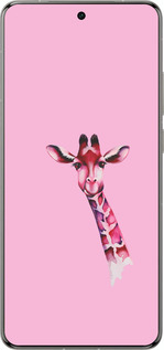 Силиконовый чехол Розовая жирафа для Vivo X200 PRO - 4441u-3883 изображение 