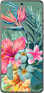 Силіконовий чехол Тропічні квіти v1 для Vivo X200 PRO - 4667u-3883 изображение 