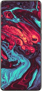 Силіконовий чехол Синя червона абстакція для Vivo X200 PRO - 5339u-3883 изображение 