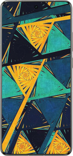 Силиконовый чехол Арт, абстракция, желтый, синий для Vivo X200 PRO - 5382u-3883 изображение 