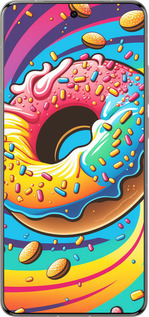 Силиконовый чехол Пончик радуга для Vivo X200 PRO - 5584u-3883 изображение 